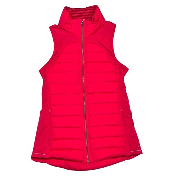 Lululemon Fluffed Up Vest SIZE 6 Boom Juice Pink Goose Down Pocket Jacket - Picture 1 of 11